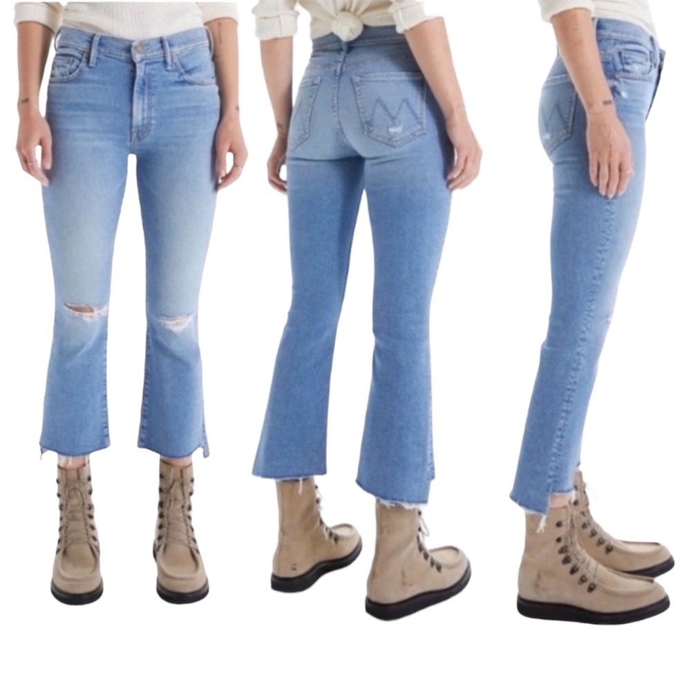MOTHER The Insider Crop Step Ankle Fray in Thrilling Shots size 27